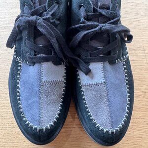 DECKERS X LAB Ko-Z Chukka Wedge Boots Black Grey Women's Size 9 EU 41 1/3